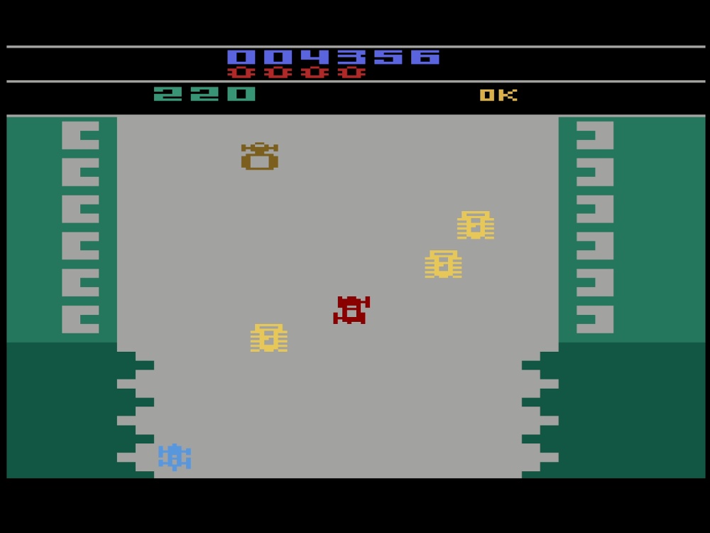 Gameplay of Bump N Jump for Atari 2600